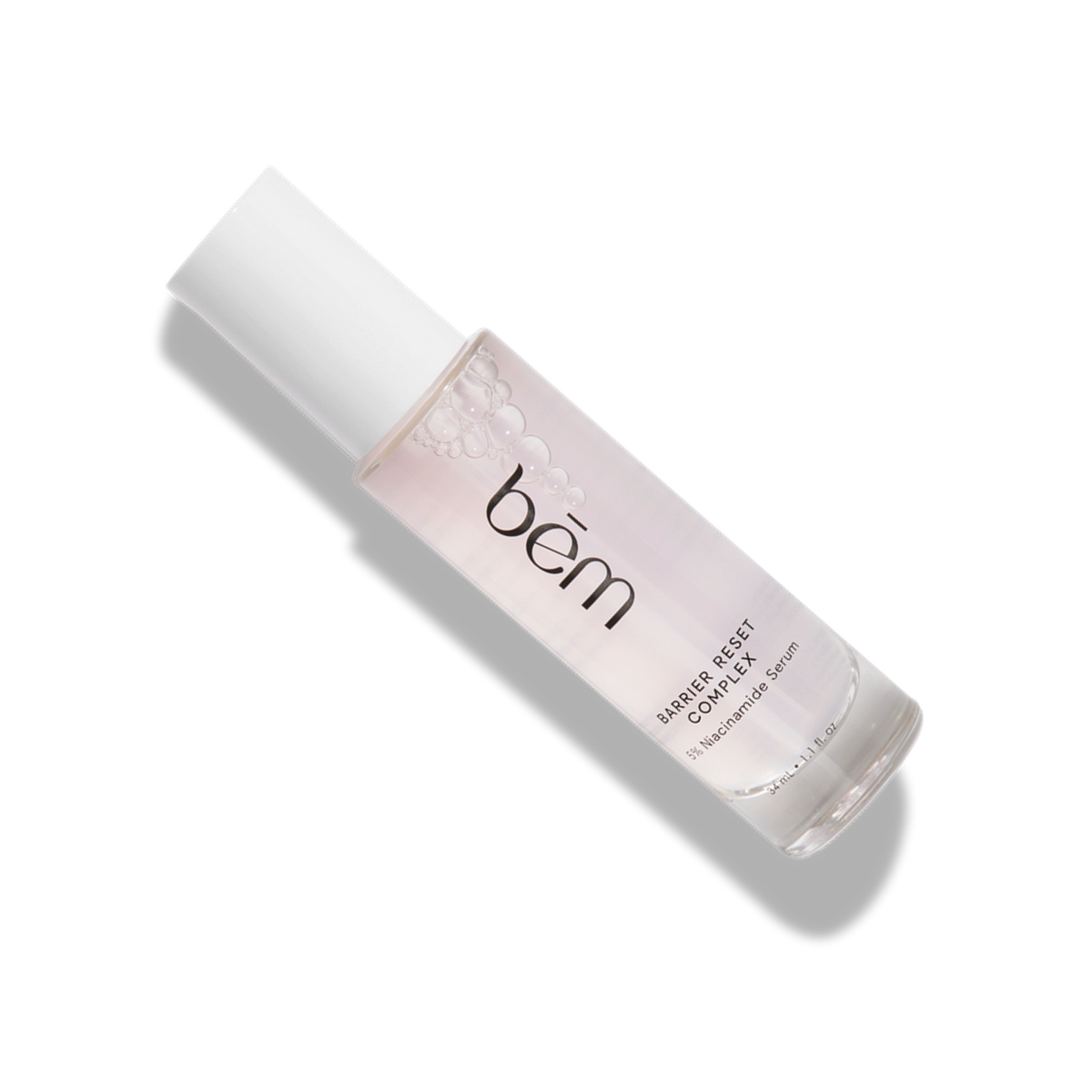 Bēm's Barrier Reset Complex niacinamide serum  bottle on a white background