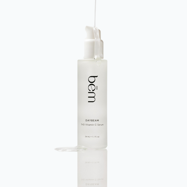 Bēm Daybeam facial vitamin C serum bottle on a white background