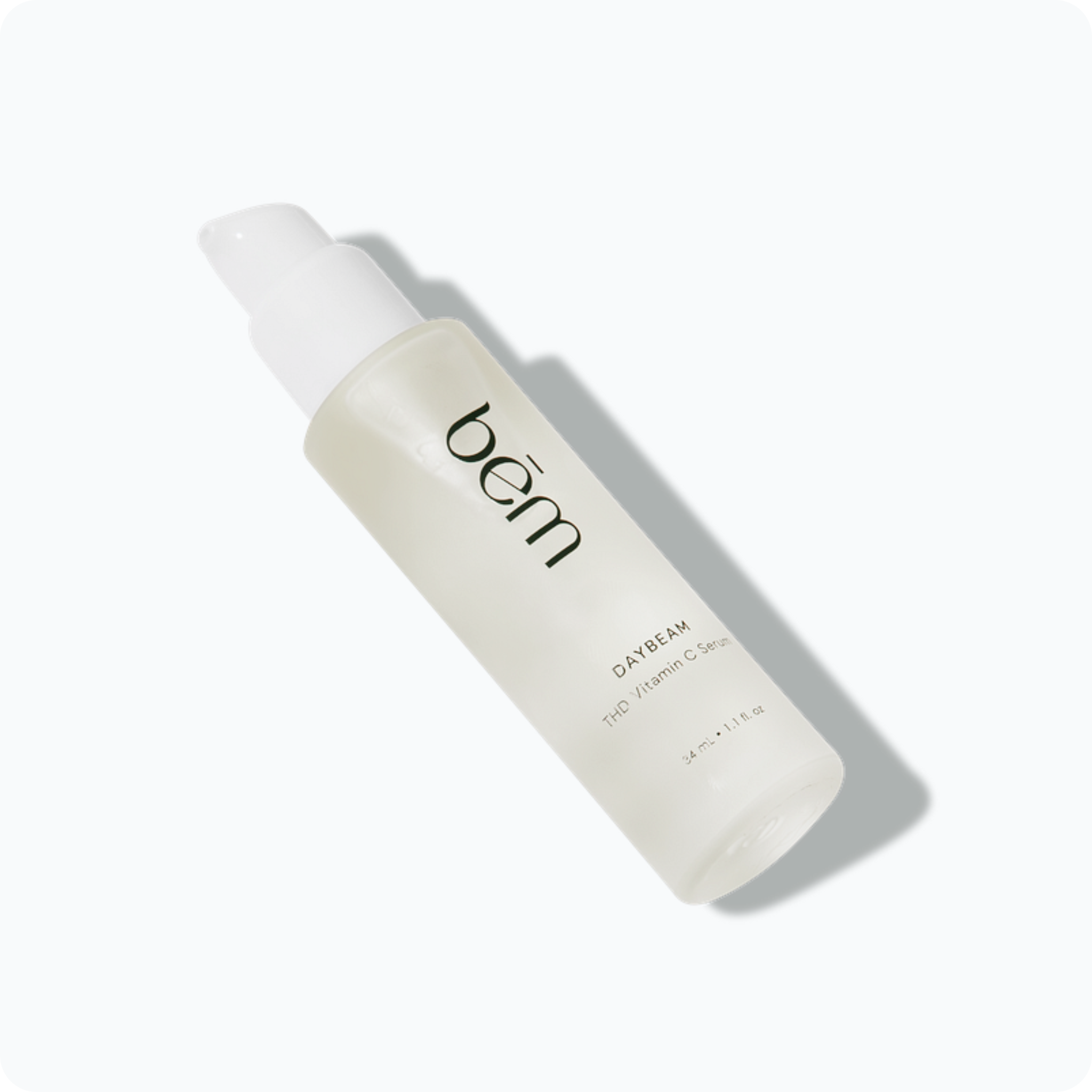 Bēm Daybeam serum bottle on a white background