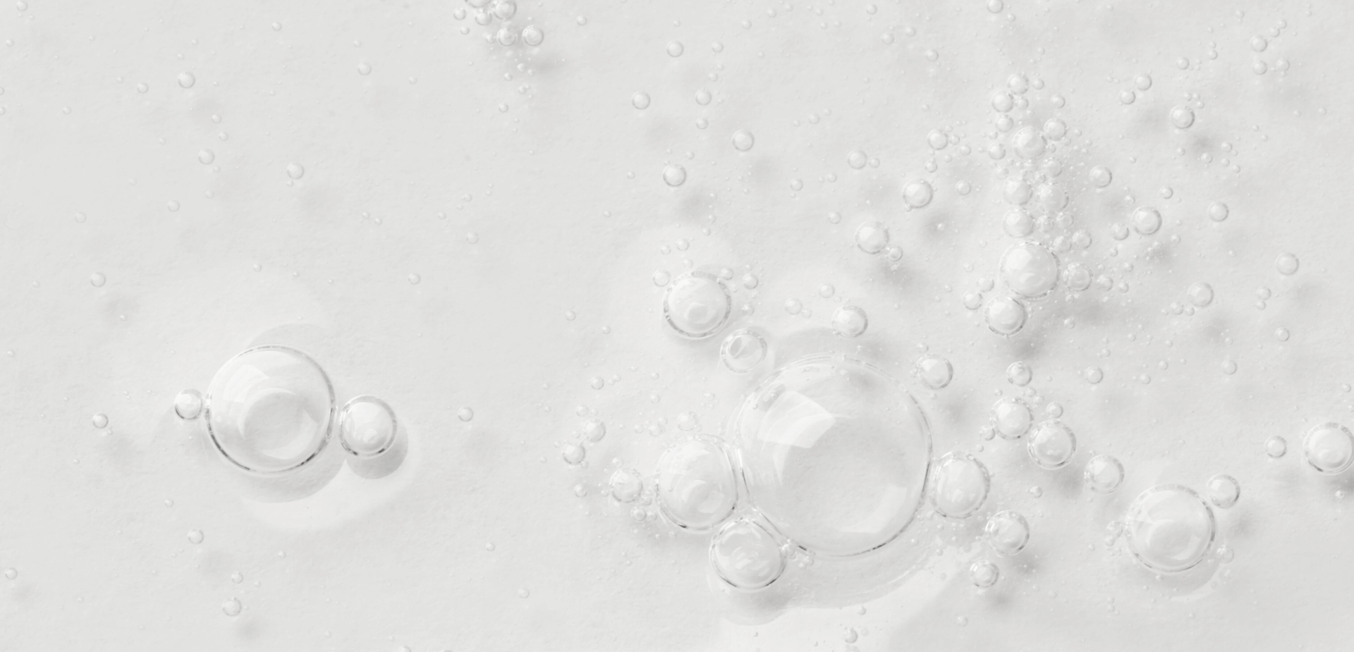 serum with bubbles on a light gray background